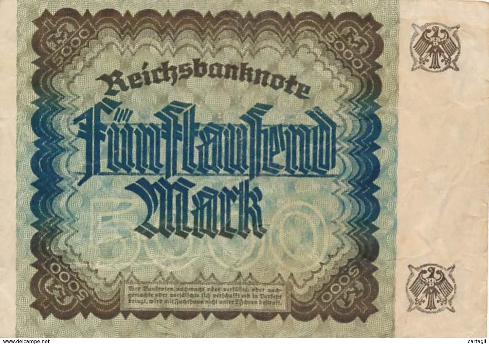 Numismatique -B3729 -Allemagne 1000 Mark 1922 (Catégorie,  Nature,  état ... Scans)-Envoi Gratuit - 1000 Mark