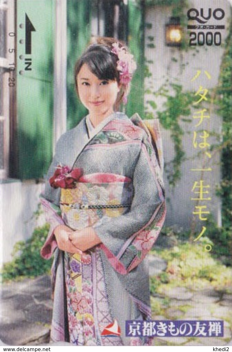 Carte Prépayée Japon - FEMME En Kimono - GEISHA In Traditional Costume - Girl Japan Prepaid Bus Card - 6302 - Moda