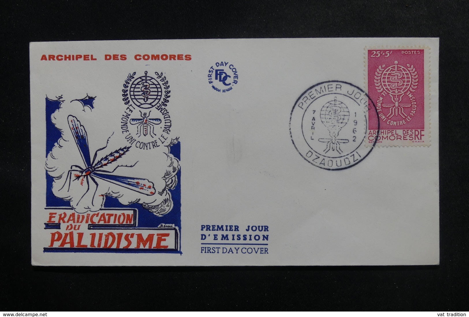 COMORES - Enveloppe FDC  En 1962 - Paludisme - L 47099 - Lettres & Documents