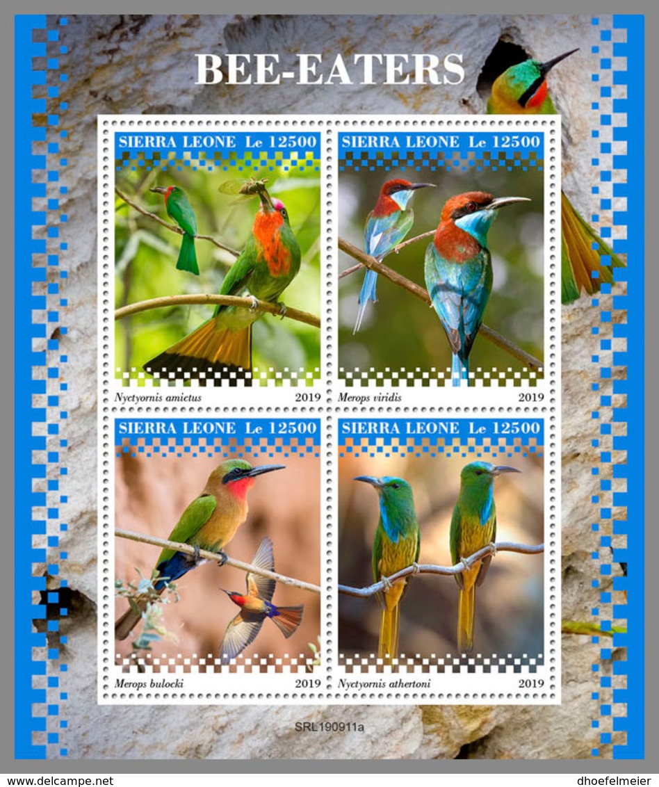 SIERRA LEONE 2019 MNH Bee-eaters Bienenfresser Guepiers M/S - OFFICIAL ISSUE - DH1945 - Altri & Non Classificati