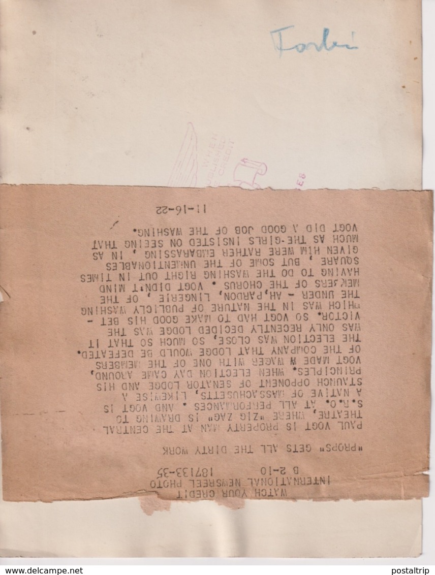 MAKING HIM TO PAY A BET PAUL VOGT CENTRAL THEATRE ZIG ZAG MASSACHUSETTS SENAT +- 21*16CM Fonds Victor FORBIN (1864-1947) - Non Classés