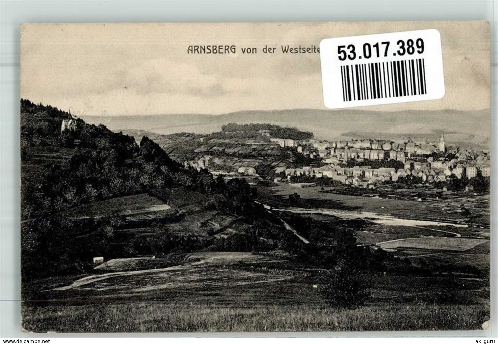 53017389 - Bahnpoststempel Duesseldorf Schwerte Ruhr Zug Nr. 94 Blick Auf Arnsberg - Sonstige & Ohne Zuordnung