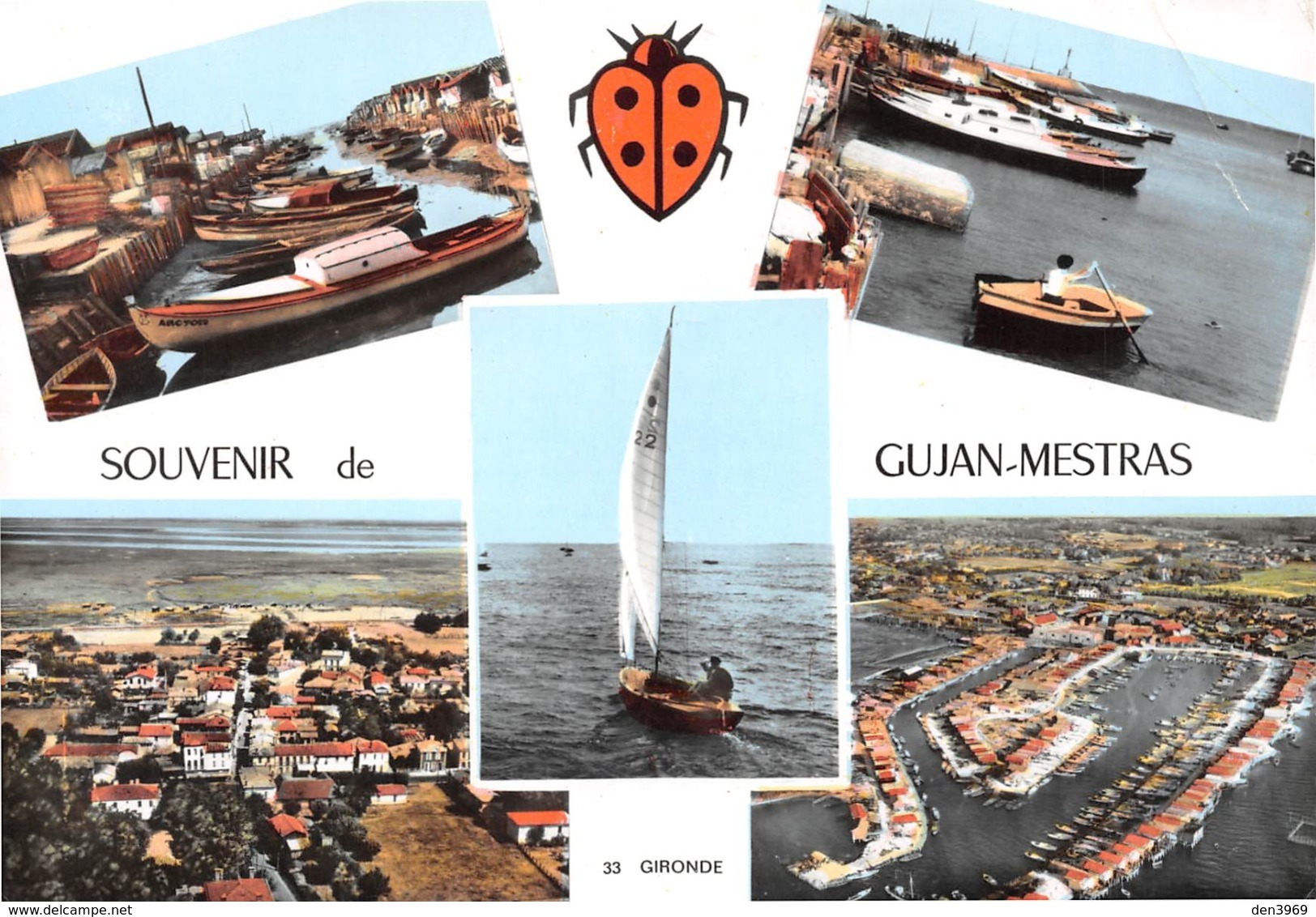 Souvenir De GUJAN-MESTRAS - Vues Multiples - Bateaux - Voilier - Coccinelle - Bassin D'Arcachon - Gujan-Mestras