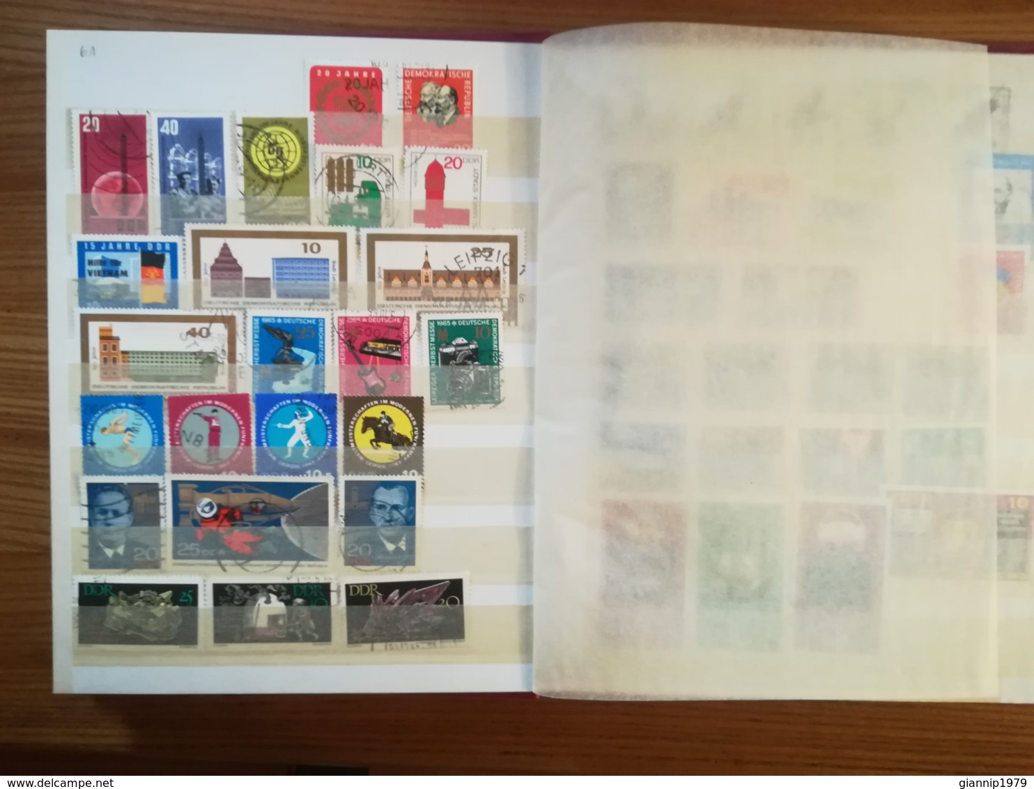 ALBUM FRANCOBOLLI STAMPS GERMANIA REPUBBLICA DEMOCRATICA DEUTSCHE GERMANY DDR DAL 1949 AL1970 USATI USED GERMAN DEMOCRAT