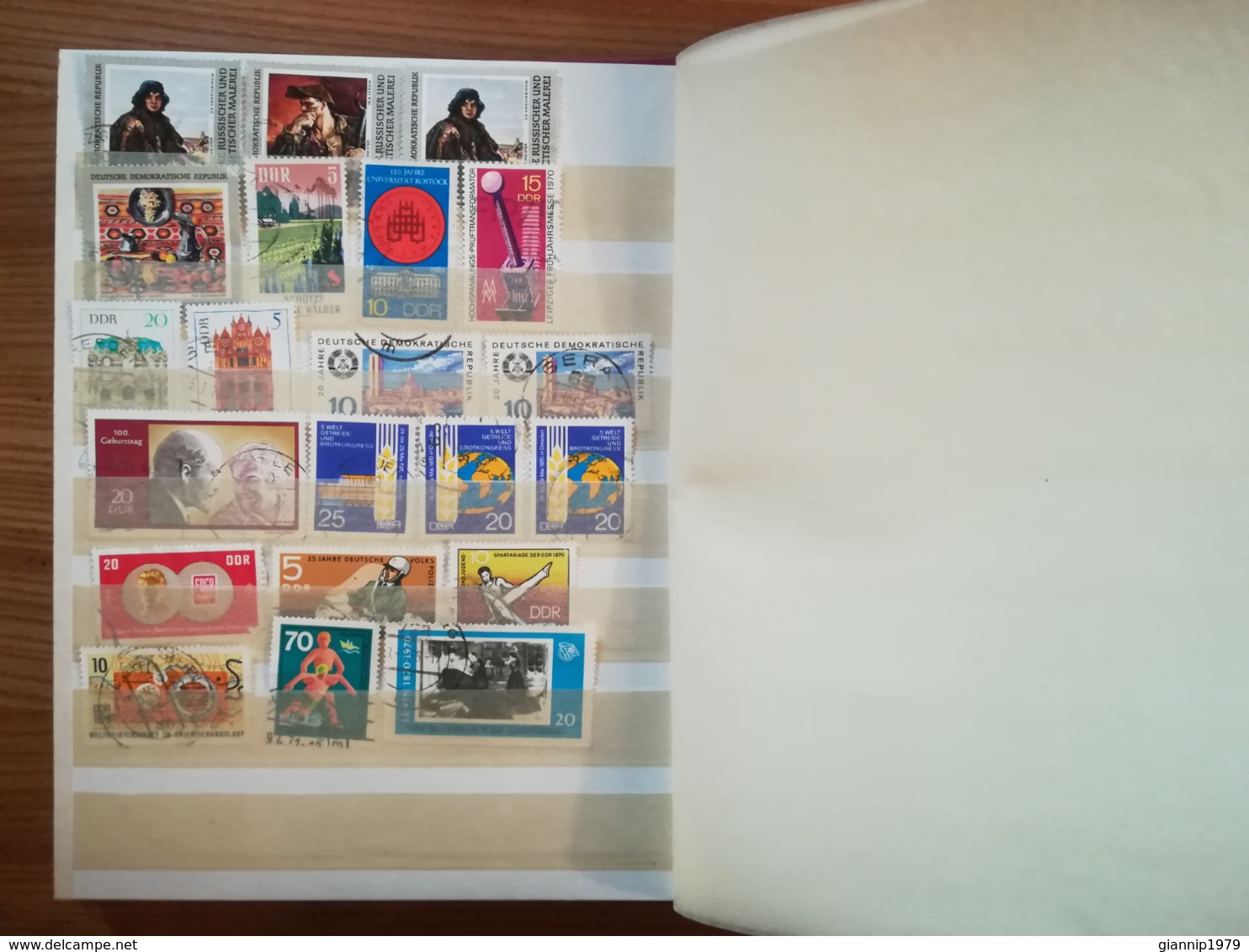 ALBUM FRANCOBOLLI STAMPS GERMANIA REPUBBLICA DEMOCRATICA DEUTSCHE GERMANY DDR DAL 1949 AL1970 USATI USED GERMAN DEMOCRAT