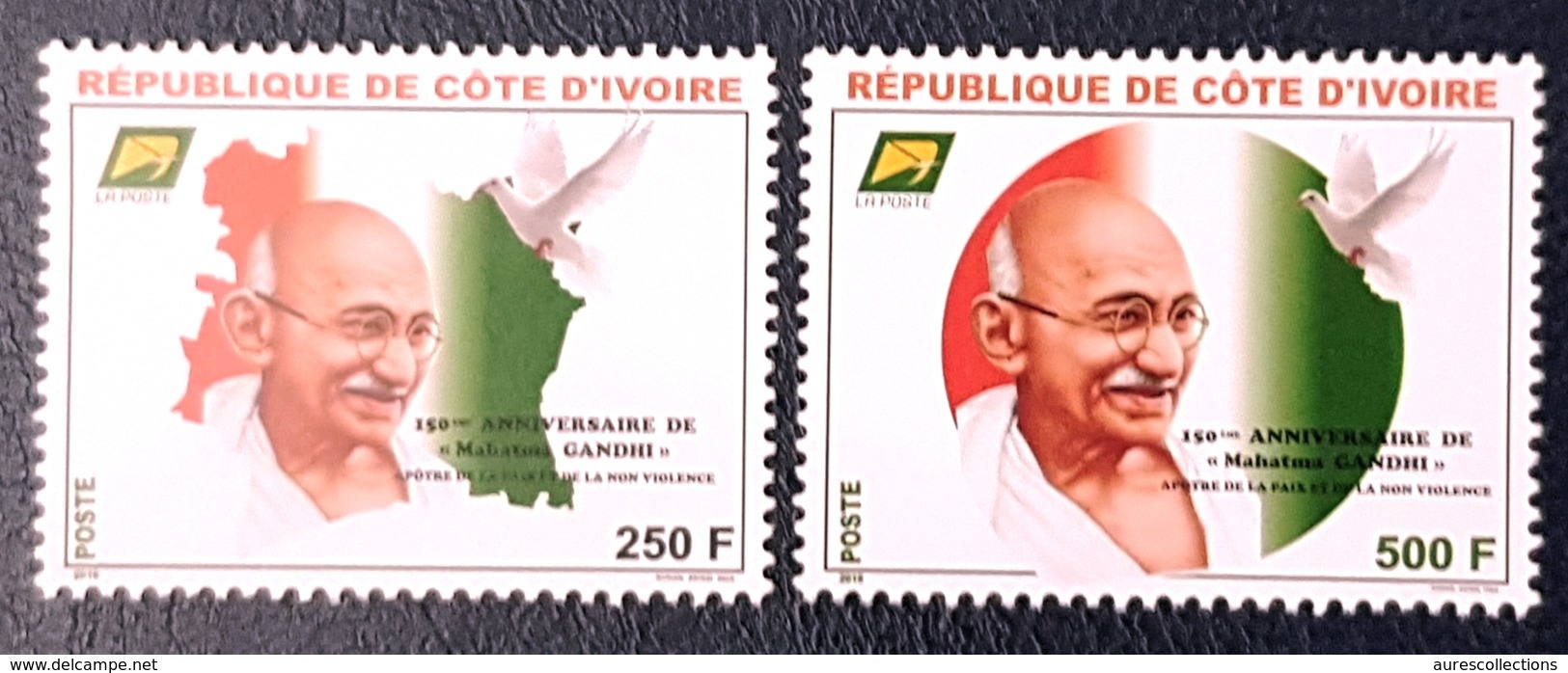 IVORY COAST COTE D'IVOIRE 2019 - 150 TH ANNIVERSARY MAHATMA GANDHI INDIA CELEBRITIES FAMOUS PEOPLE JOINT ISSUE - MNH ** - Mahatma Gandhi