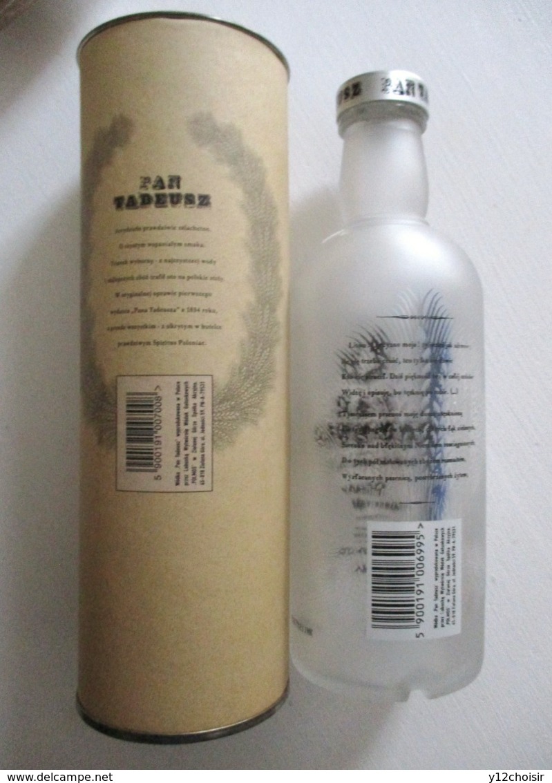 BOUTEILLE VODKA WODKA PAN TADEUSZ 1999 VIDE ET SON ETUI ZIELONA GORA POLOGNE POLAND - Other & Unclassified