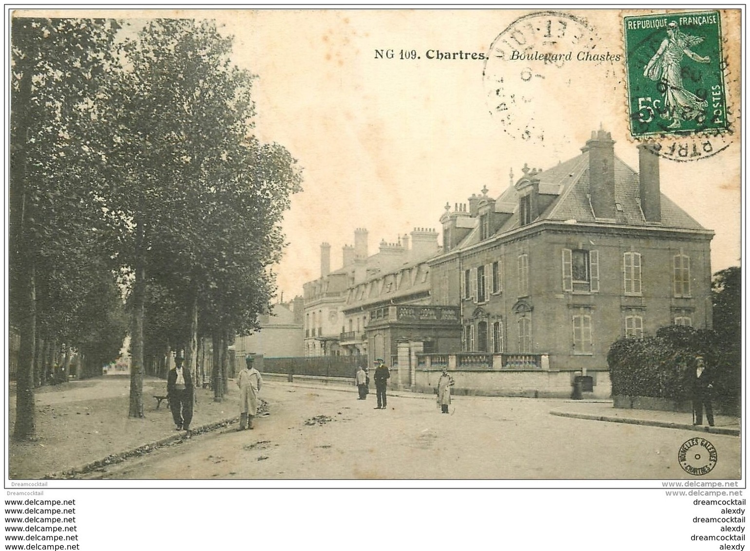 28 CHARTRES. Boulevard Chastes 1909 - Chartres