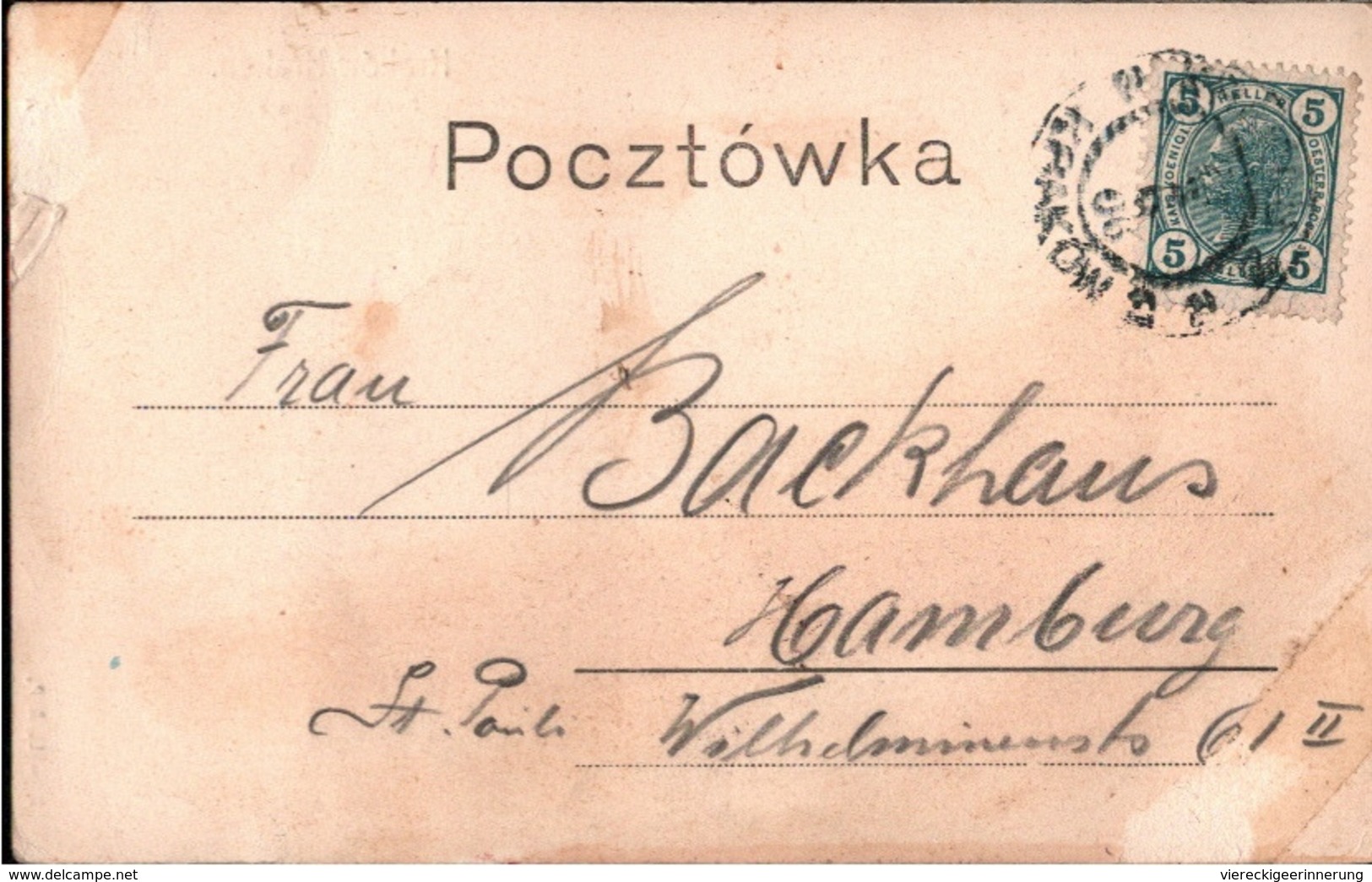 ! Alte Ansichtskarte, Krakau, Krakow, Ringplatz, 1906 - Polonia