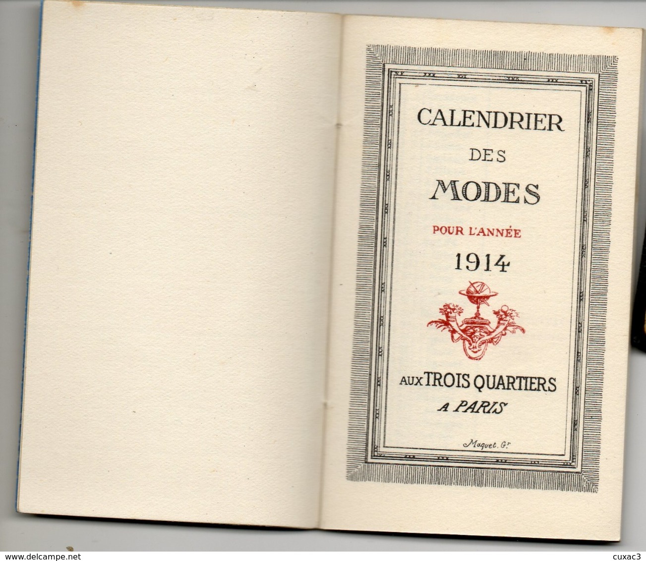 Petit Calendrier Des Mode Pour L'année 1914  10/6 Cm - Kleinformat : 1901-20