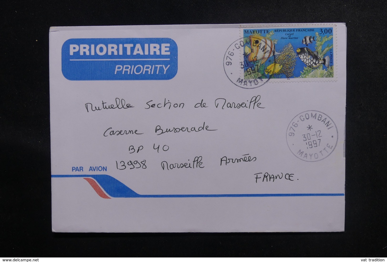 MAYOTTE - Enveloppe De Combani Pour Marseille En 1997 , Affranchissement Plaisant - L 47181 - Brieven En Documenten