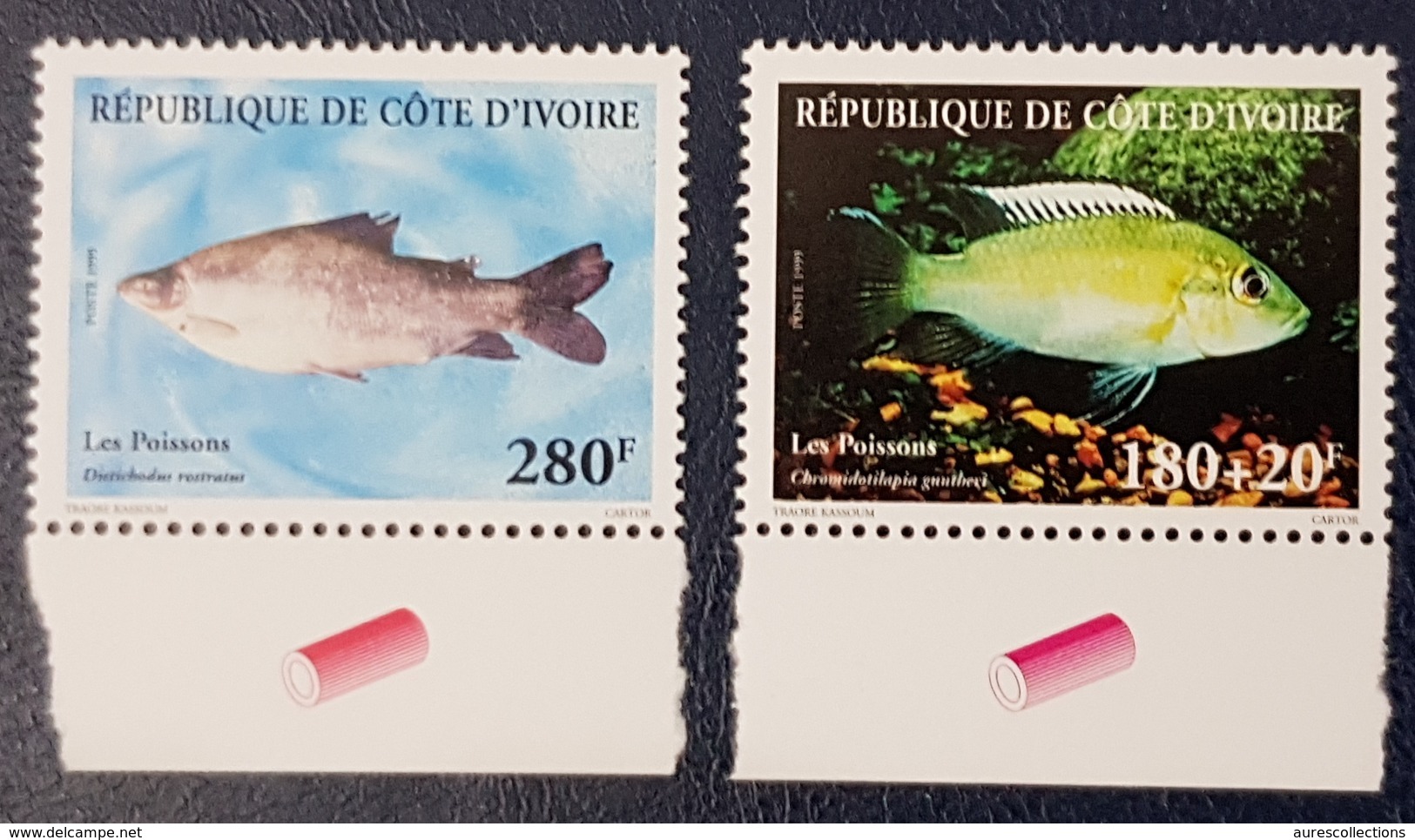 IVORY COAST COTE D'IVOIRE 1999 - SHORT SET 2/3 - FISHES FISH POISSONS POISSON MARINE LIFE FAUNA - MNH - Costa D'Avorio (1960-...)