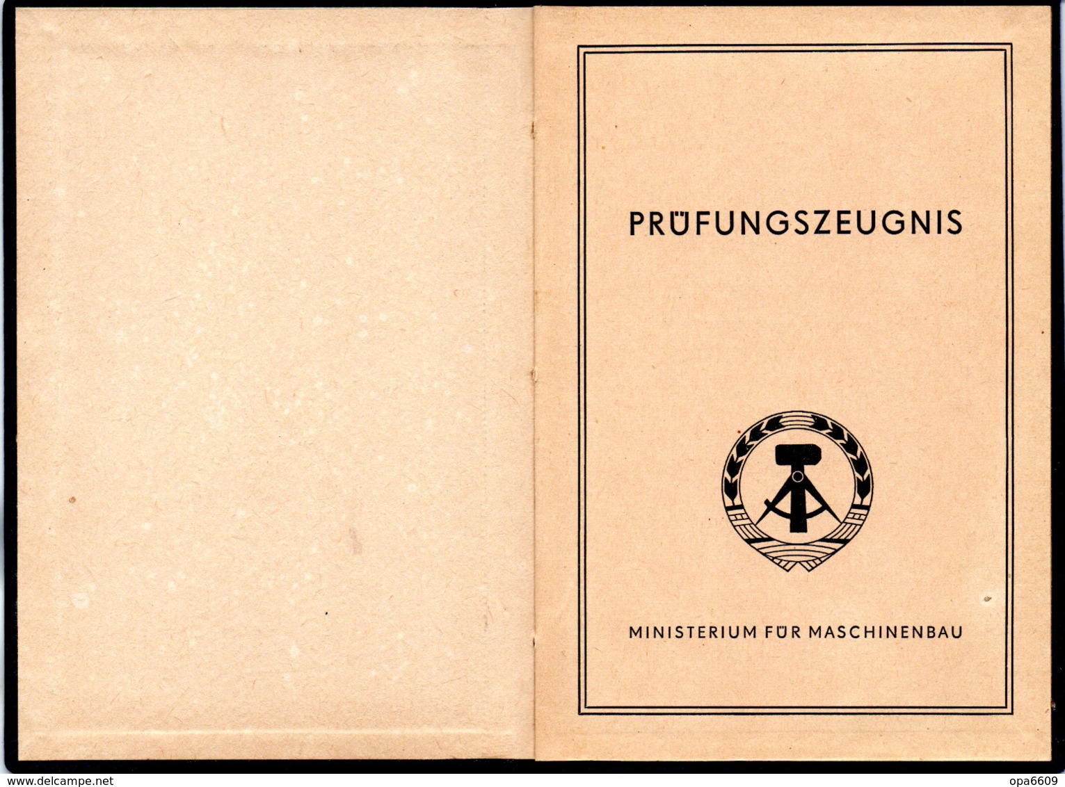 (Kart-ZD)DDR Prüfungszeugnis "Leiter D. Haupt-Werkzeugausgabe" Ausgest. Görlitz 6.11.1956 GMB VEB GÖRLITZER MASCHINENBAU - Documents Historiques