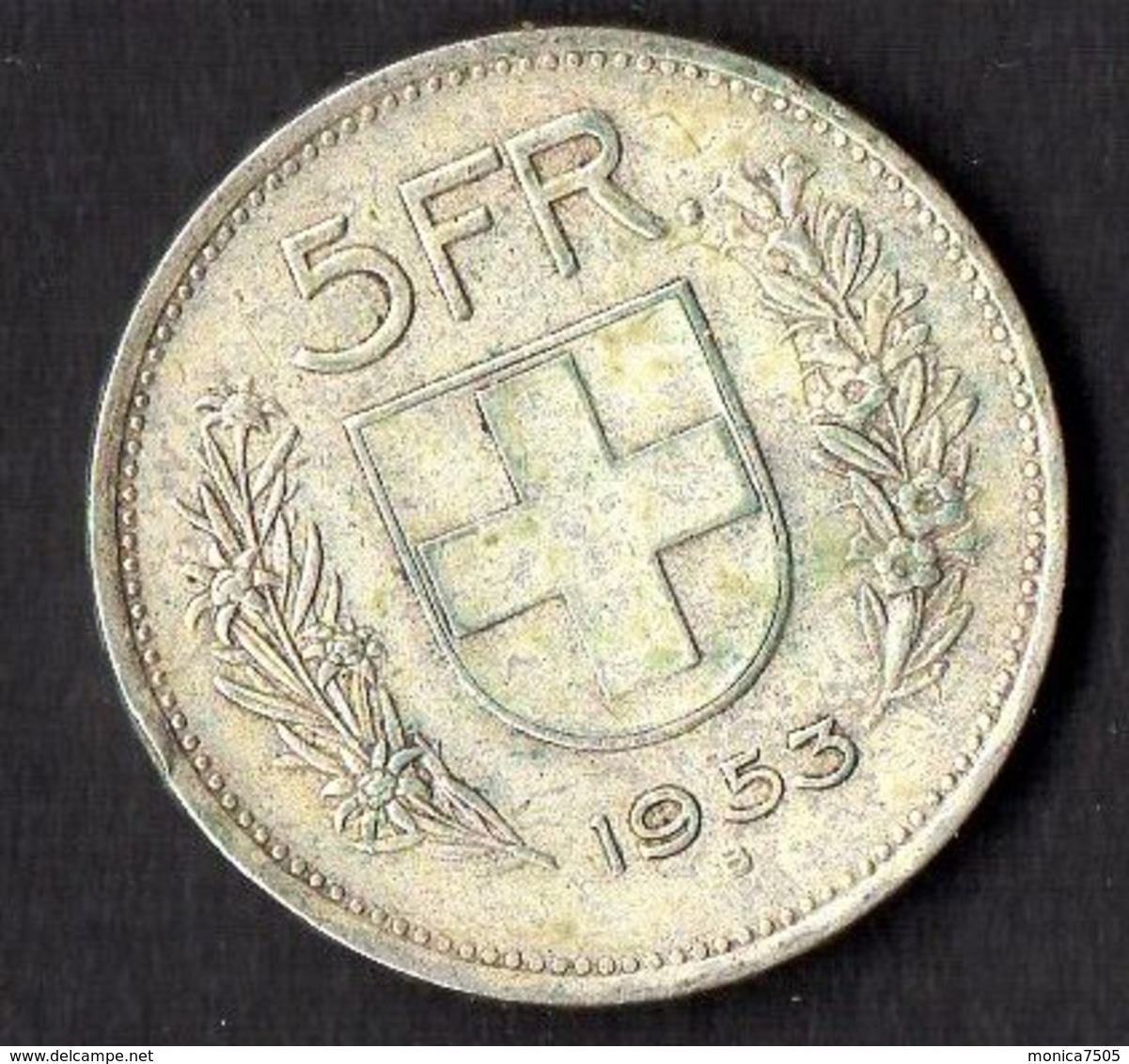 SUISSE :  MONNAIE  D ARGENT  5  FRANCS  1953 , A  SAISIR . - Otros & Sin Clasificación