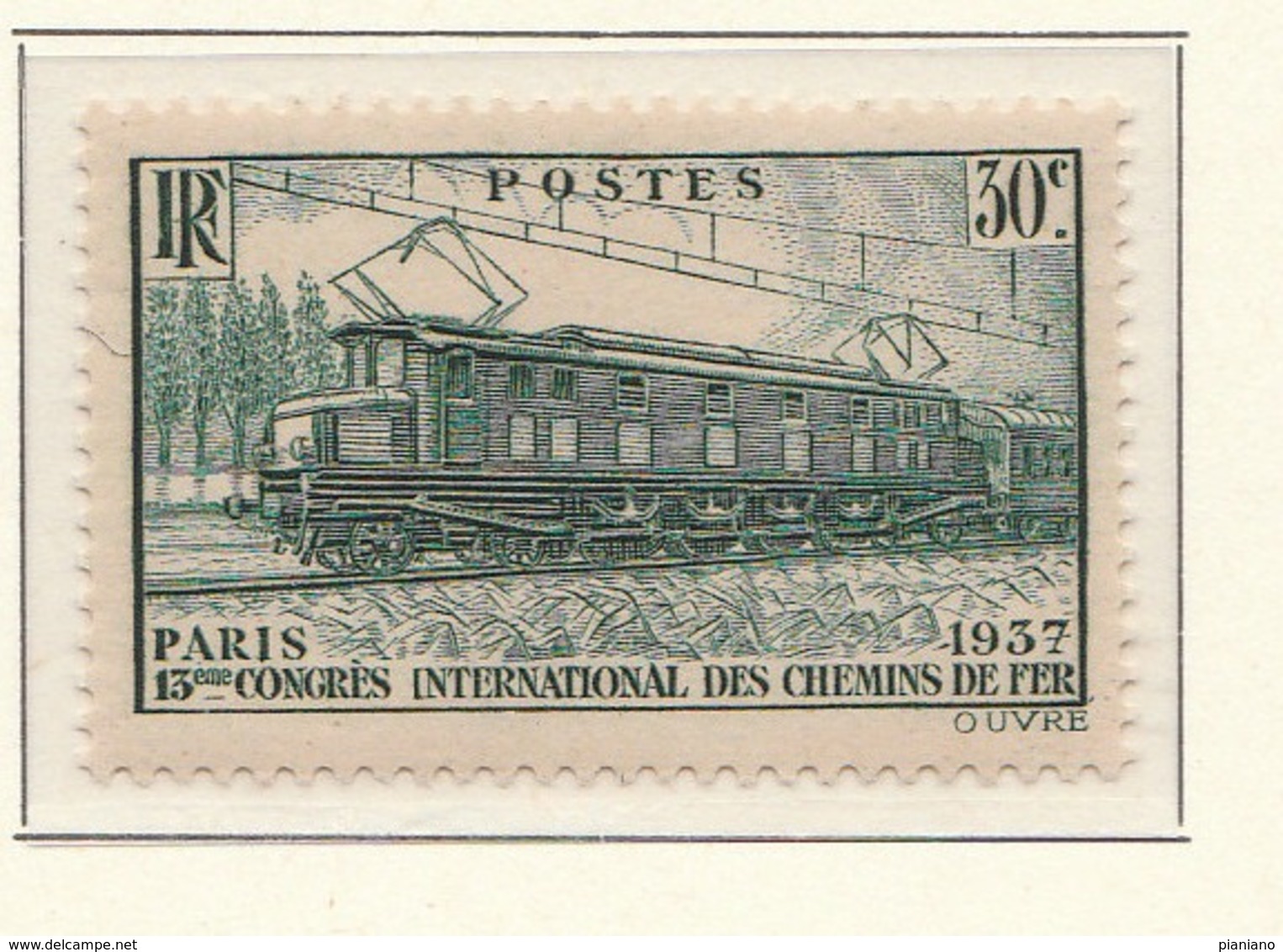 PIA-FRA - 1937 : 13° Congresso Internazionale Delle Ferrovie A Parigi - (Yv 339-40) - Treni
