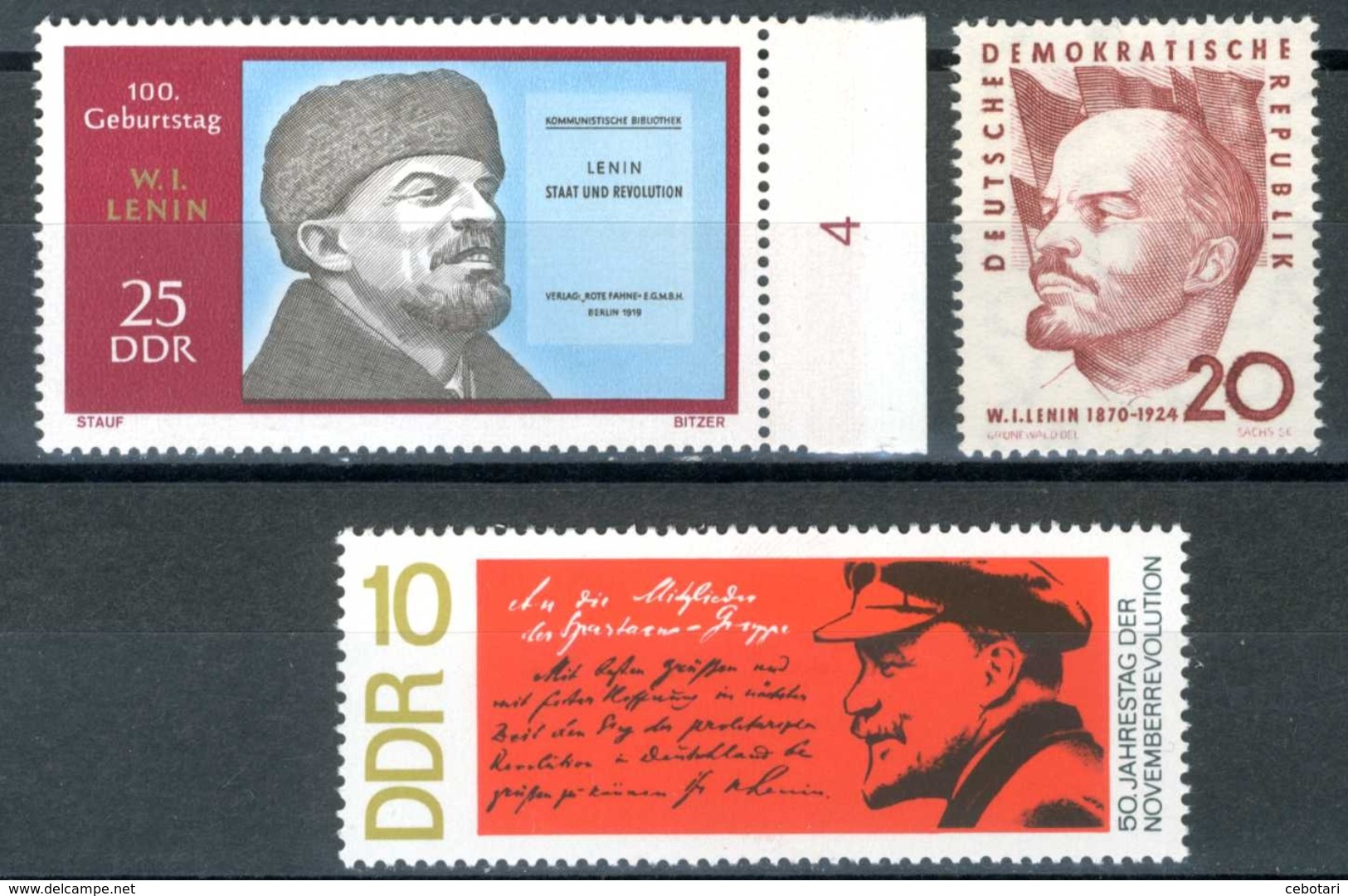 DDR ** - Lenin - 3 Val. MNH, Come Da Scansione. - Lenin