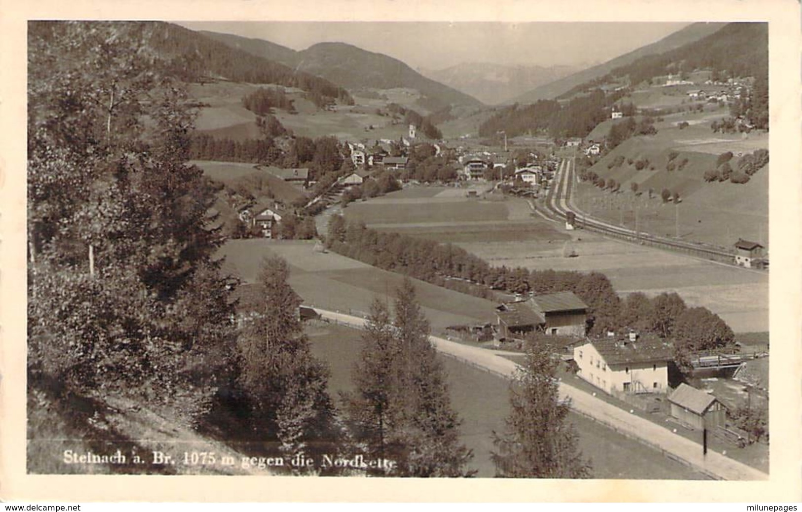 AUTRICHE Tyrol Vue Générale De STEINACH Am BRENNER Vue Du Nord Vers La Vois Ferrée - Steinach Am Brenner