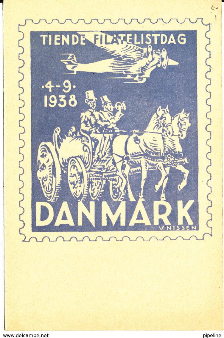 Denmark Letter Card With D.F.U. Stamp Exhibition Slagelse 5-9-1938 - Covers & Documents