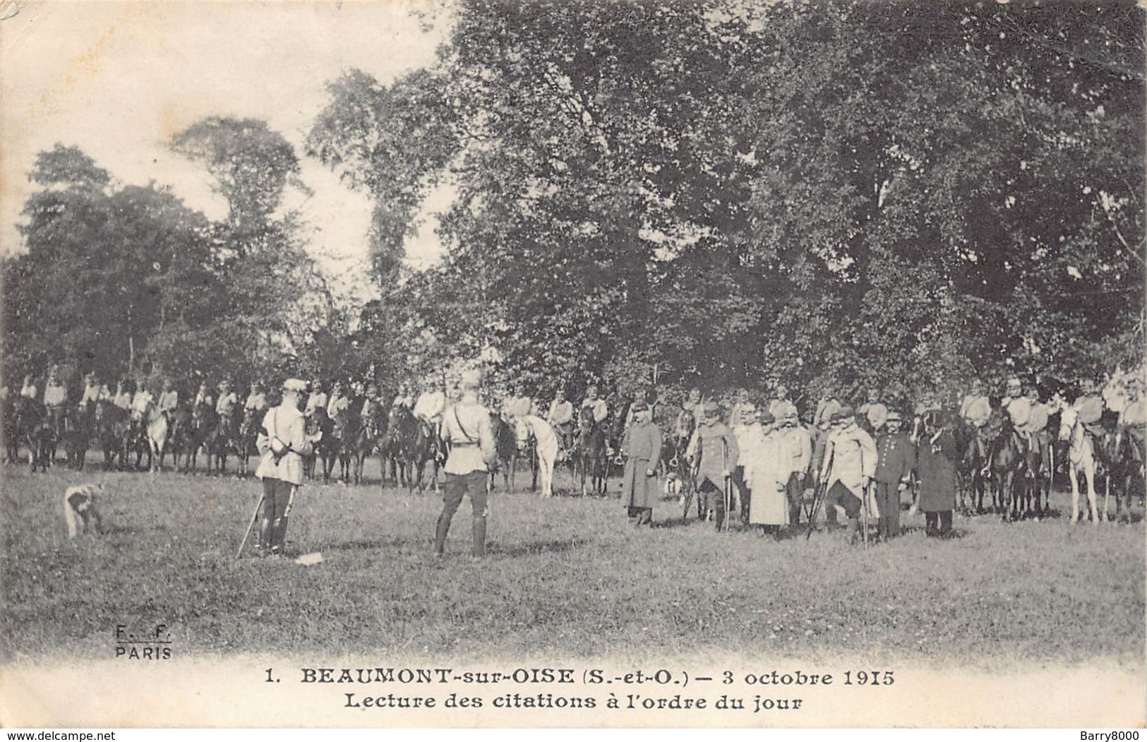 France 95 Val D'oise Beaumont Sur Oise Lecture Des Citations à L' Ordre Du Jour Appel Militaire Armes 1917  Barry 896 - Beaumont Sur Oise