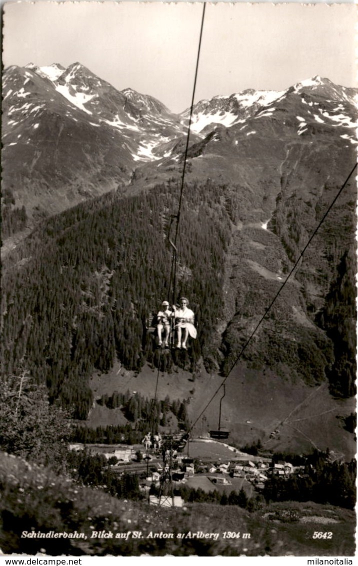 Schindlerbahn, Blick Auf St. Anton Am Arlberg (5642) * 18. 8. 1956 - St. Anton Am Arlberg