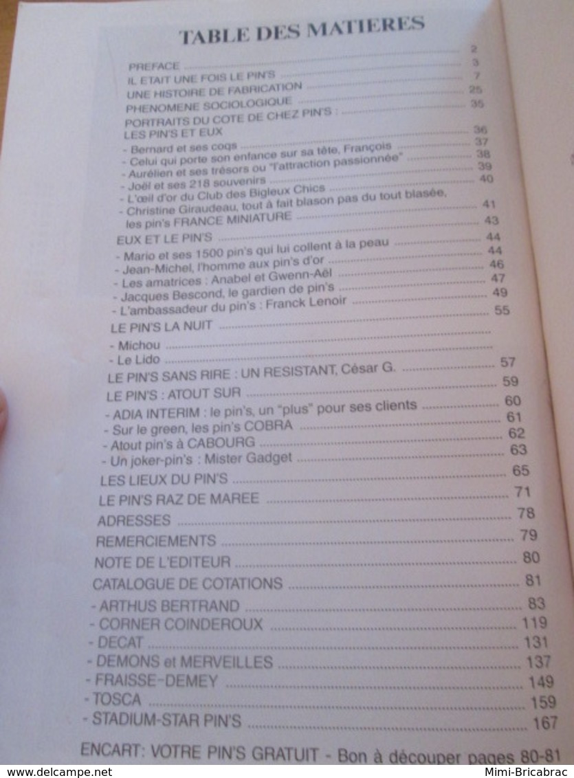 LIVRE "LES PIN'S DE A A Z" Par RACHEL COHEN, De 1991 , Bon état Général , 170 Pages - Livres & CDs