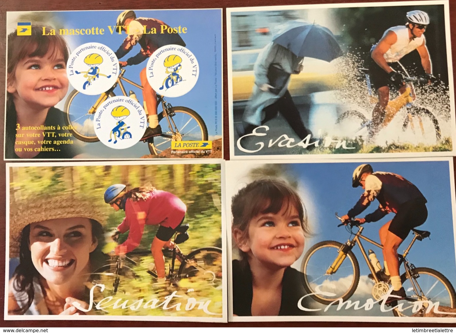 France - Entier Postal - Lot De 4 Entiers - Thématique VTT - Vélo - Sport - - Collections & Lots: Stationery & PAP