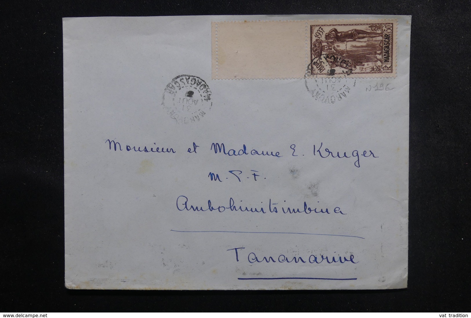 MADAGASCAR - Enveloppe De Marovoay,pour Tananarive En 1937, Affranchissement Plaisant - L 47246 - Brieven En Documenten