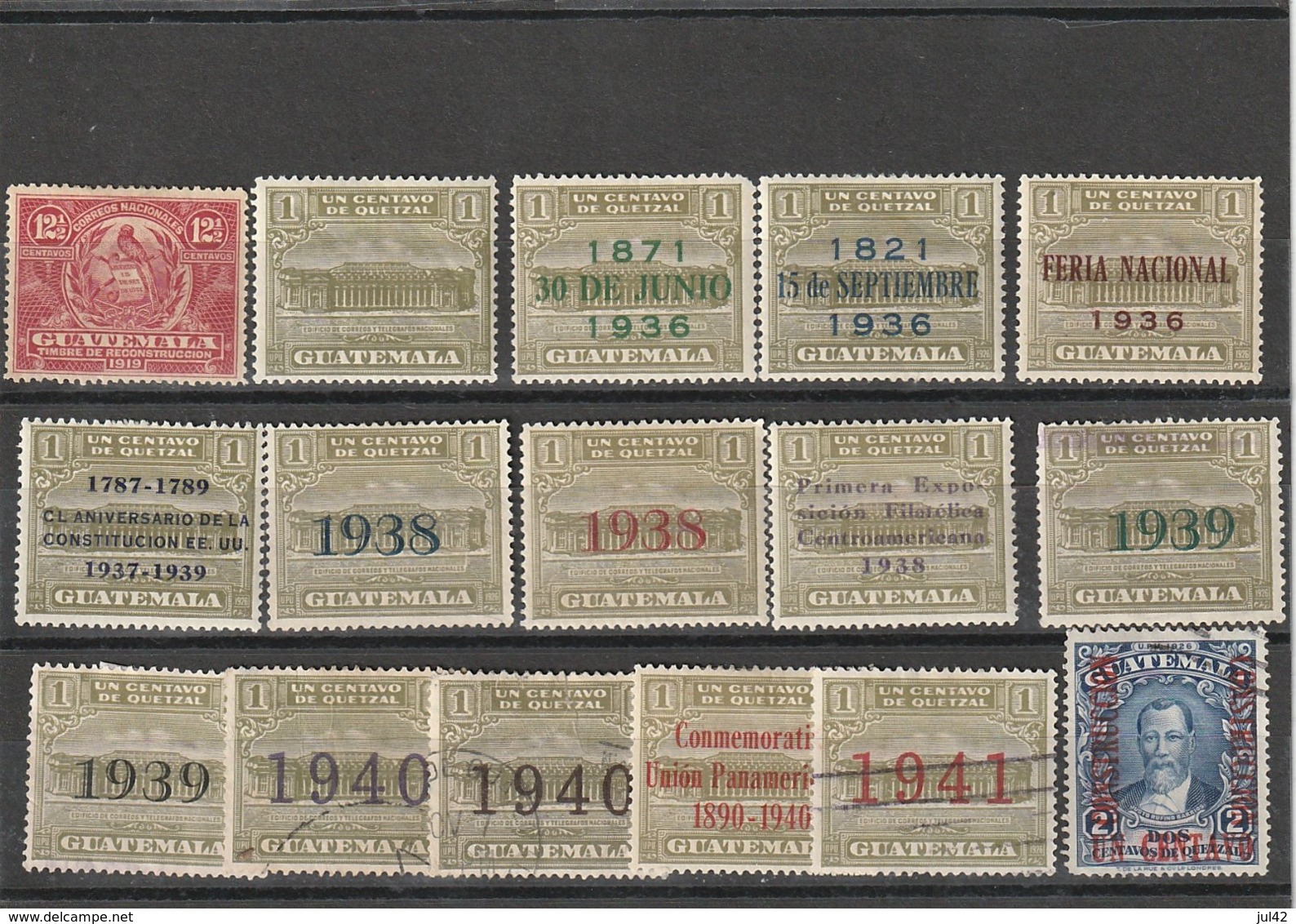 Scott RA 1-17 Except RA 6 Most Mint            024 - Guatemala