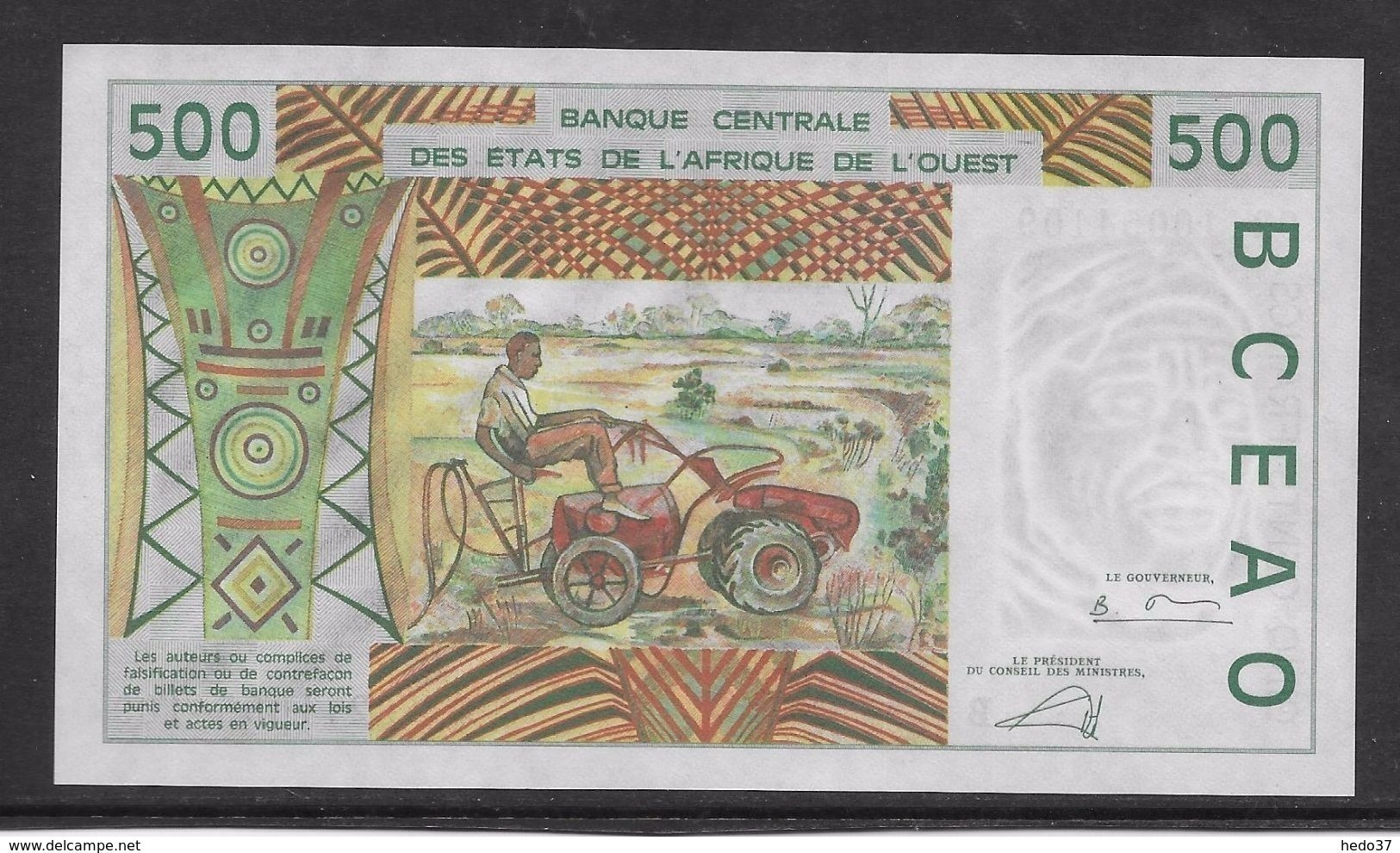 Bénin - 500 Francs 2002 - Pick N°210Ba - Neuf - Benin