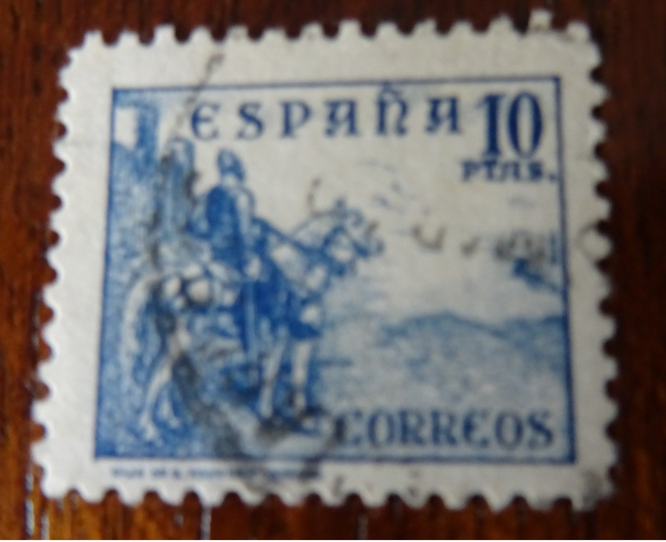 &171C& ESPAÑA SPAIN EDIFIL 831, YVERT 589A, , MICHEL 780 II VERY FINE USED. HORSE. CID.. - Usados