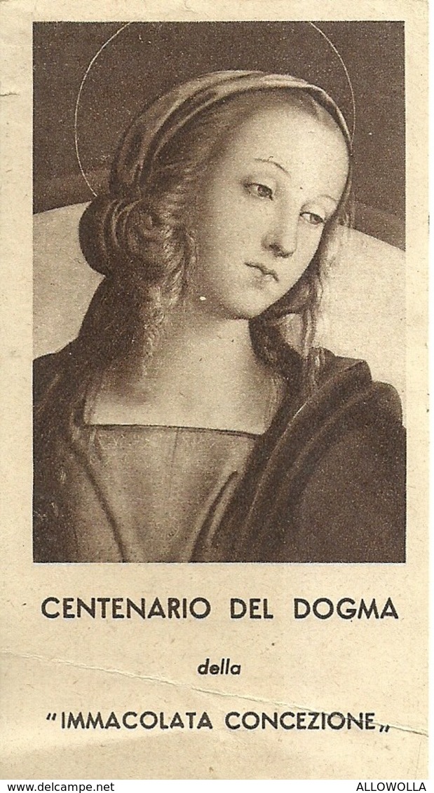 5984 " CENTENARIO DEL DOGMA DELLA IMMACOLATA CONCEZIONE-1940 " ORIGINALE - Santini