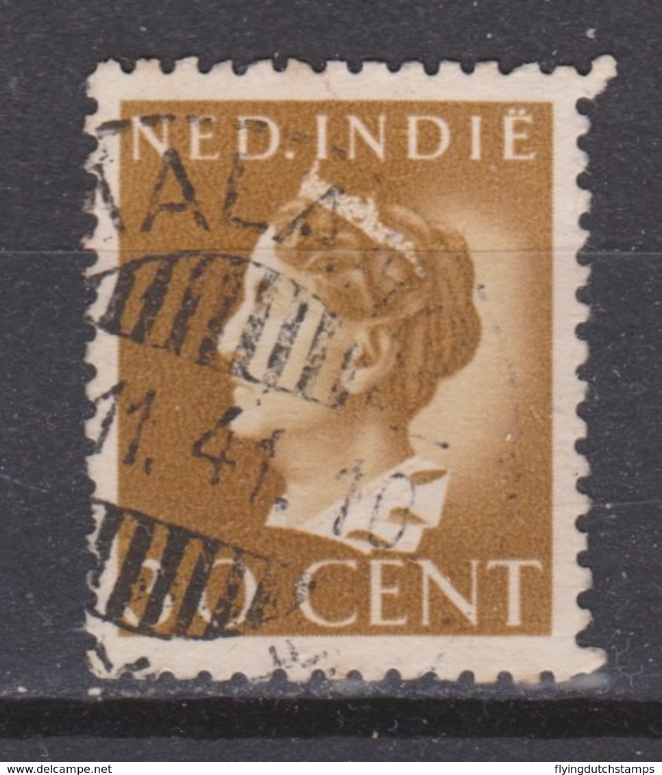 Nederlands Indie 279 TOP CANCEL MALANG ; Koningin, Queen, Reine, Reina Wilhelmina 1941 NOW NETHERLANDS INDIES PER PIECE - Indie Olandesi