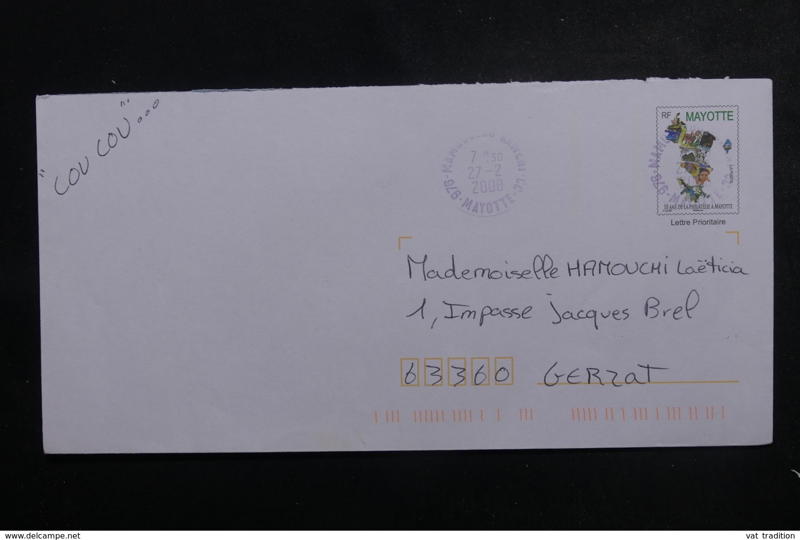 MAYOTTE - Entier Postal Pour La France En 2000 - L 47258 - Postal Stationeries & PAP