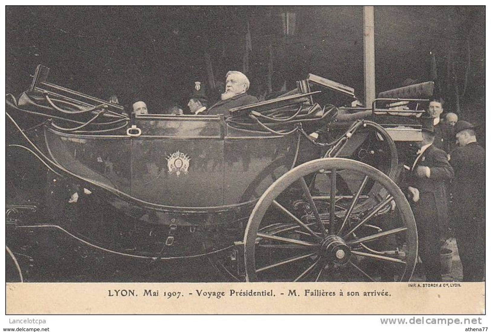 69 - LYON / VOYAGE PRESIDENTIEL En MAI 1907 - M. FALLIERES A SON ARRIVEE - Autres & Non Classés