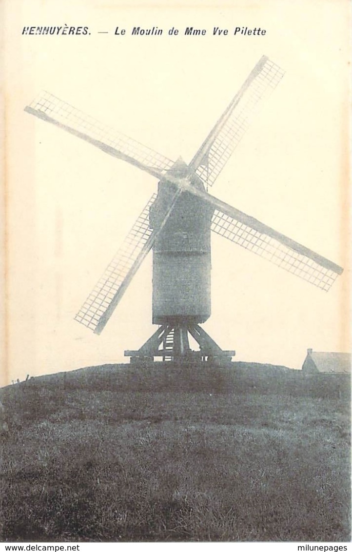 BELGIQUE Hennuyères Braine-le-Comte Le Moulin De Mme Vve Pilette MOLEN MOULIN FELDPOSTKARTE - Altri & Non Classificati