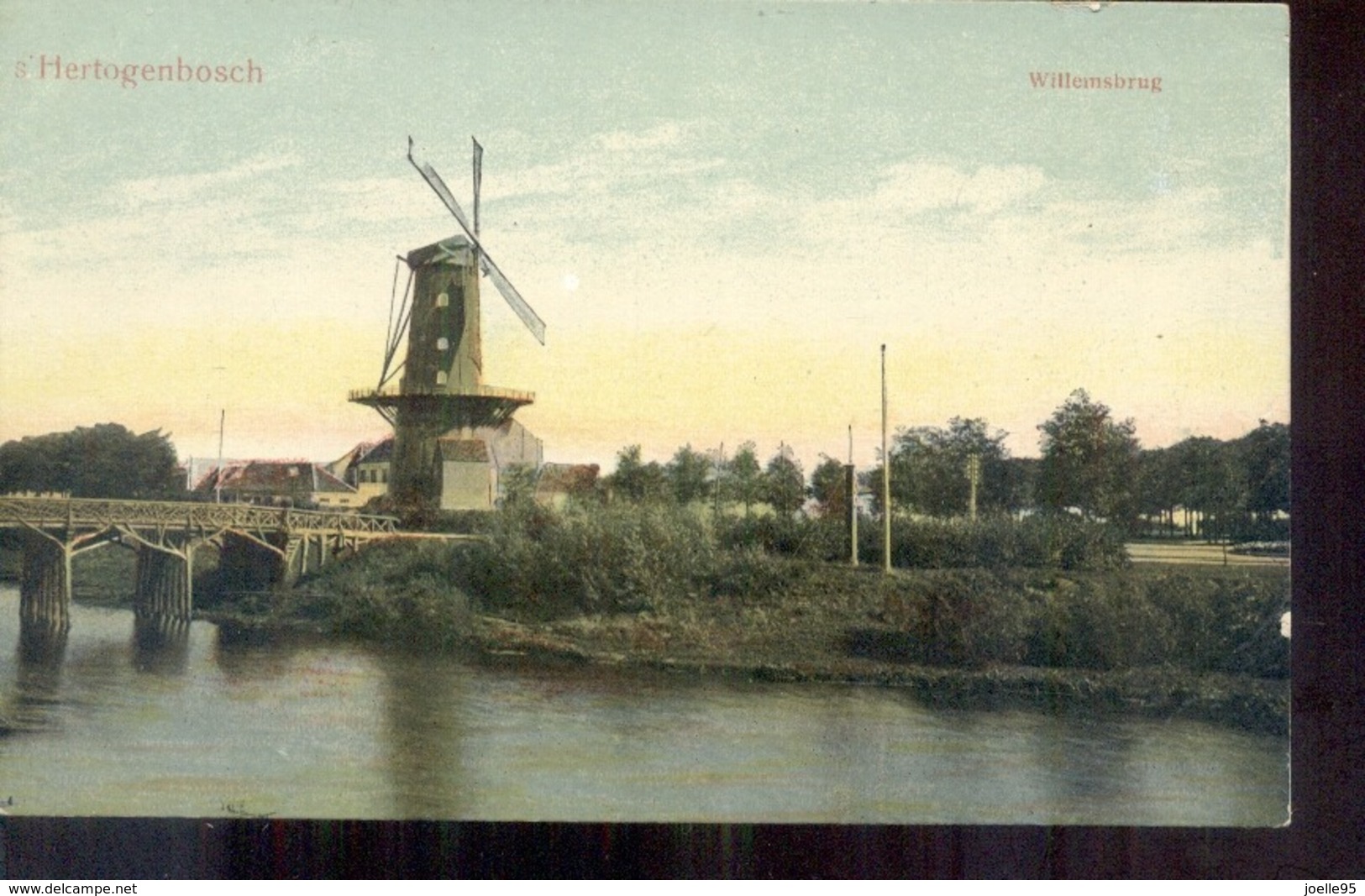 Den Bosch - Willemsbrug - Molen - 1915 Pr - 's-Hertogenbosch