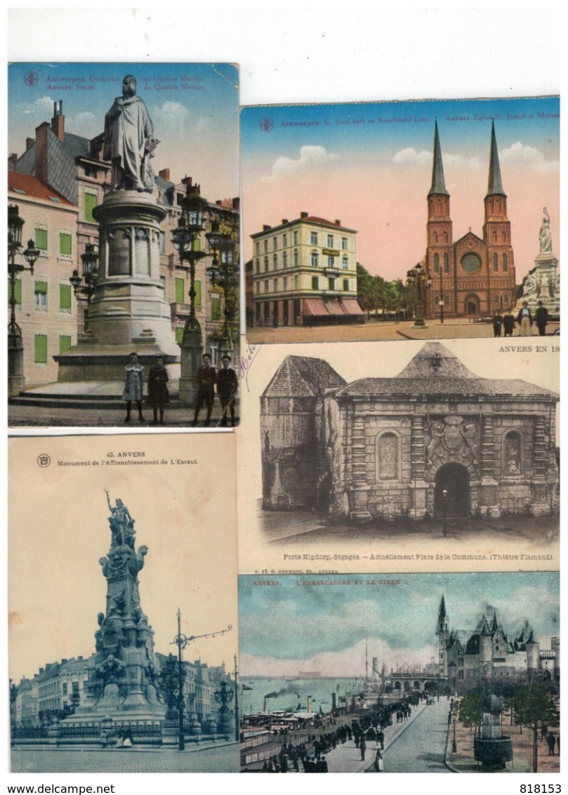 ANTWERPEN  Lot 100 Oude Postkaarten - 100 - 499 Postcards