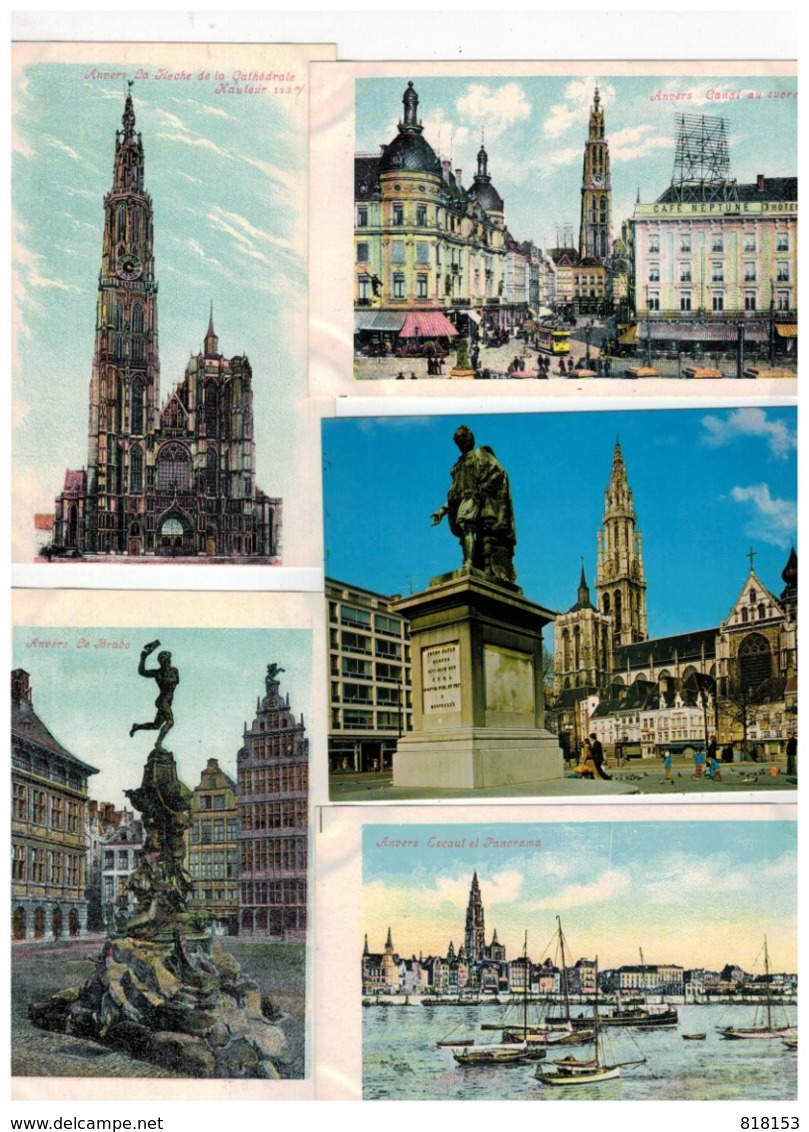 ANTWERPEN  Lot 100 Oude Postkaarten - 100 - 499 Postcards