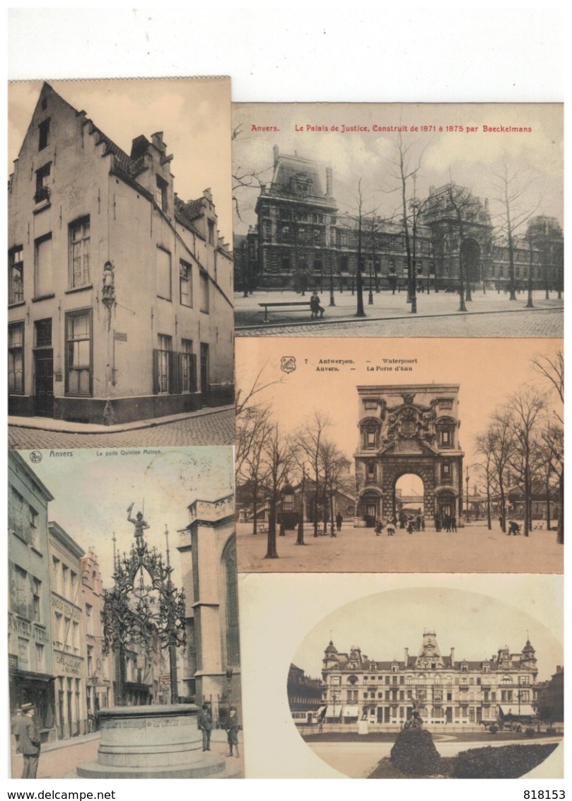 ANTWERPEN  Lot 100 Oude Postkaarten - 100 - 499 Postkaarten