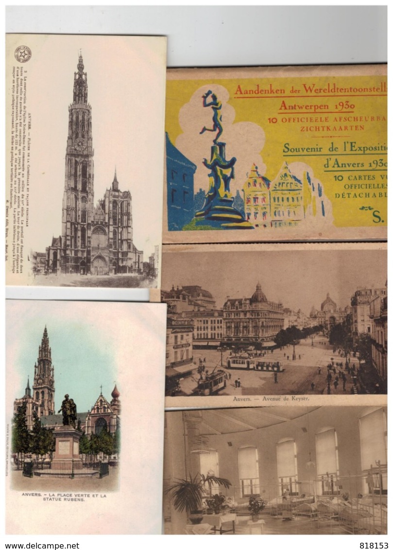 ANTWERPEN  Lot 100 Oude Postkaarten - 100 - 499 Postkaarten