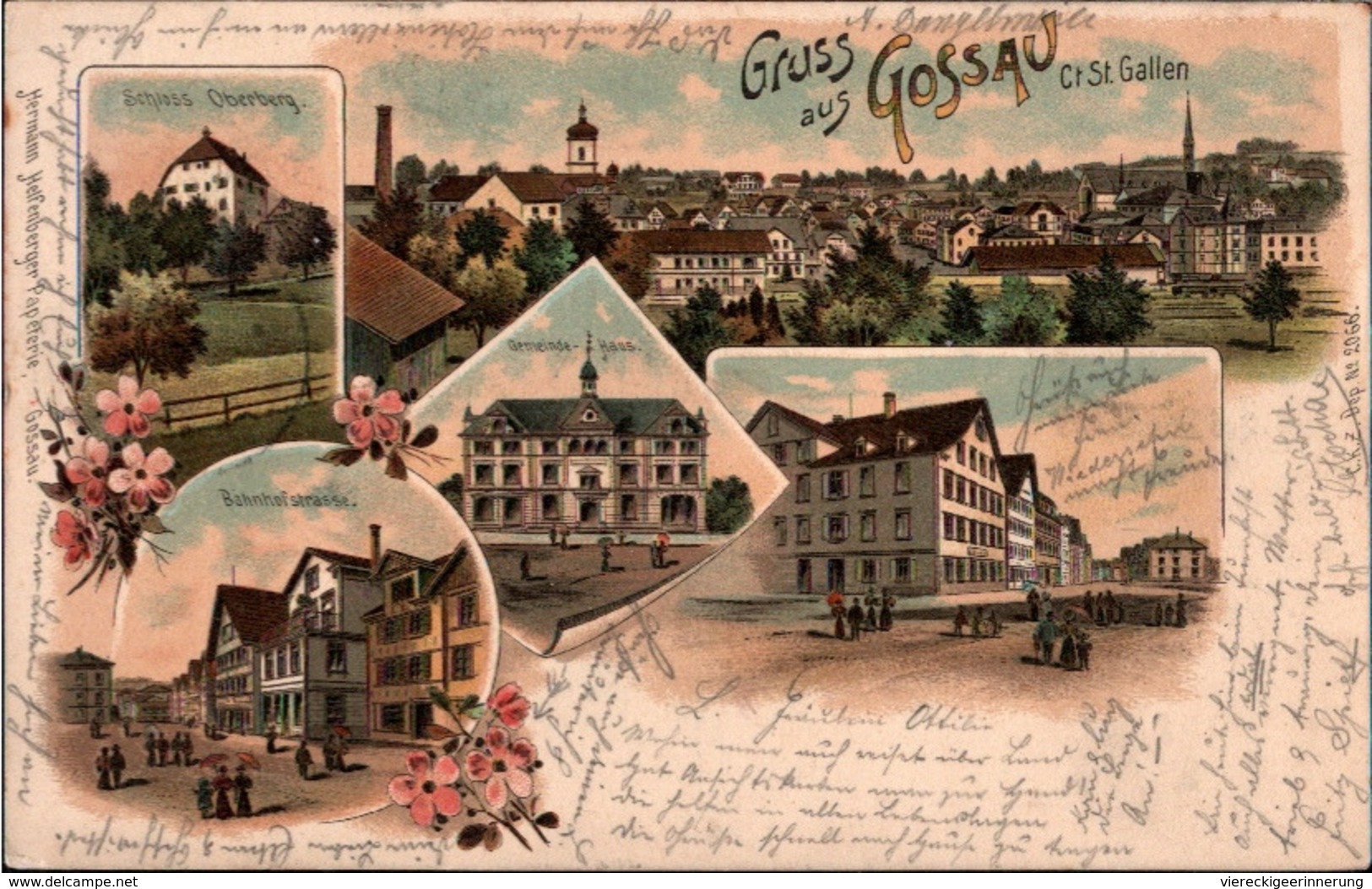 ! 1899 Alte Litho Ansichtskarte Gruss Aus Gosau, Schweiz, Druck Künzli, Zürich Nr. 2066 - Autres & Non Classés