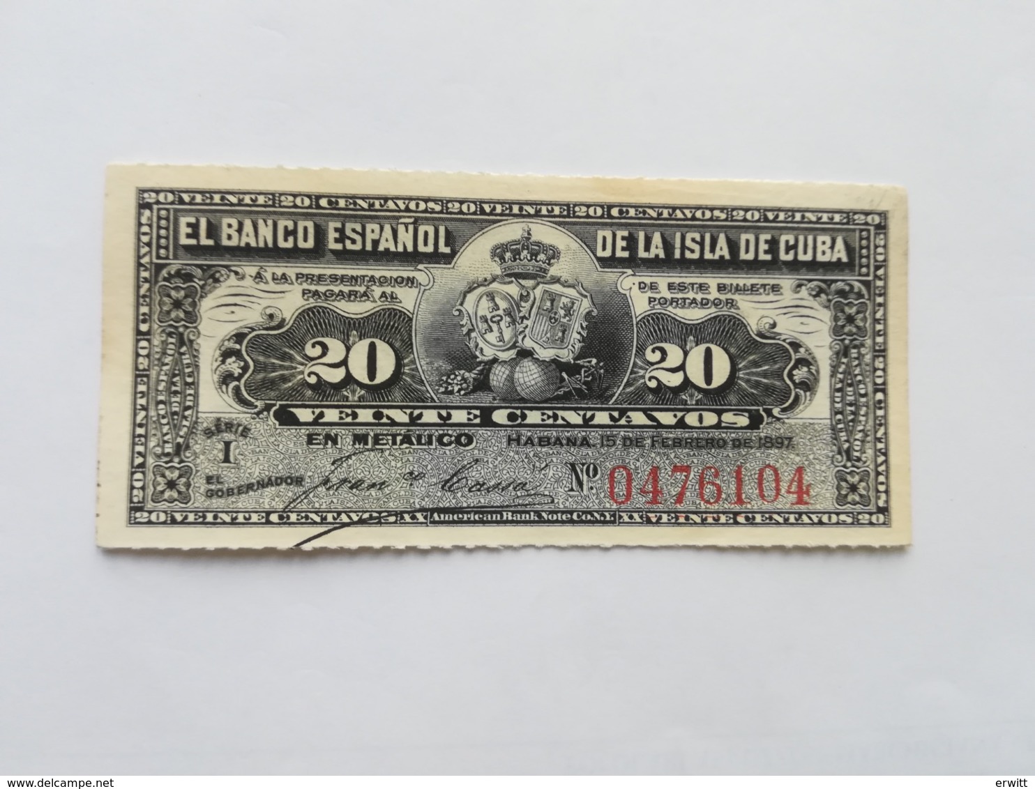 CUBA 20 CENTAVOS 1897 - Cuba