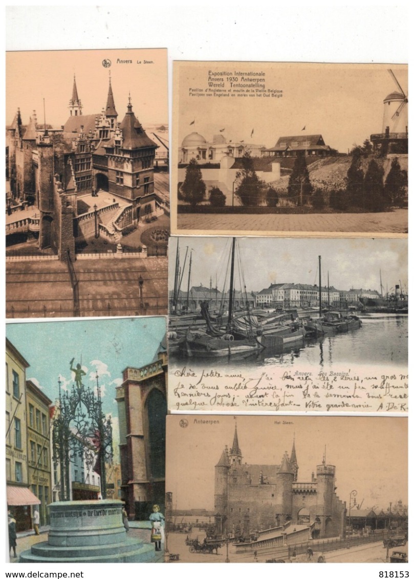 ANTWERPEN  Lot 100 Oude Postkaarten - 100 - 499 Cartes