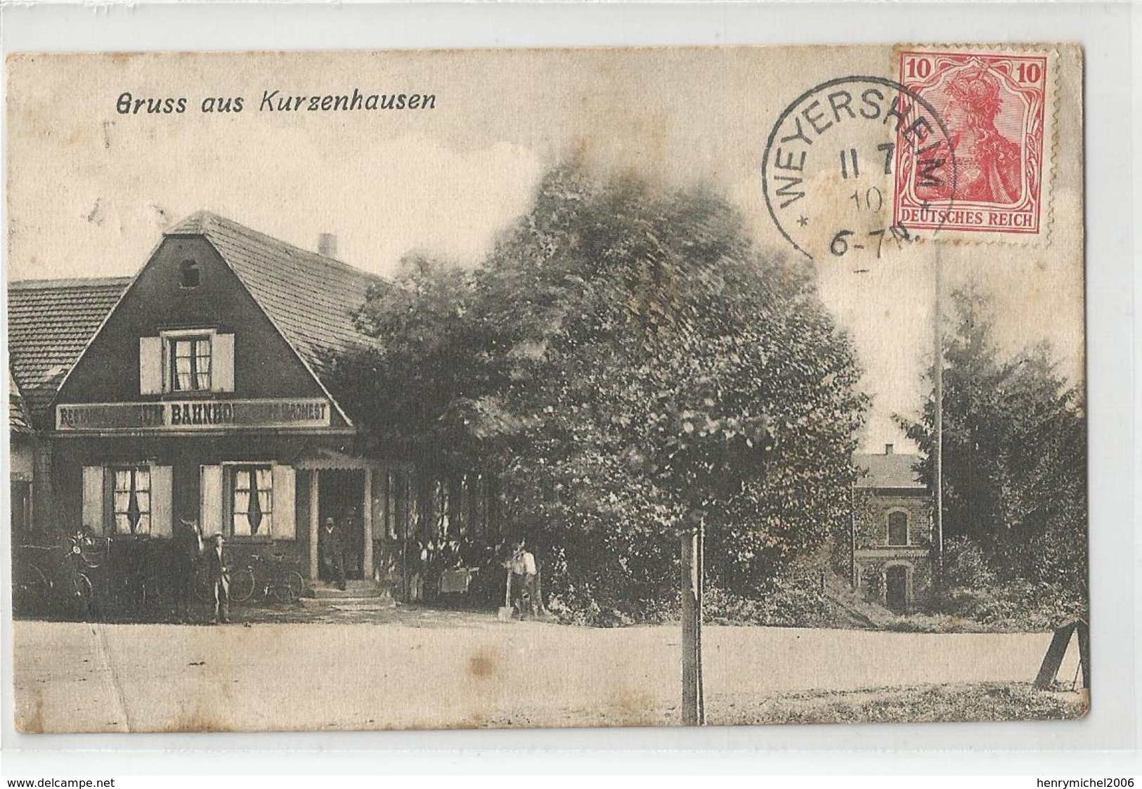 67 Bas Rhin Gruss Aus Kurzenhausen Cachet Meyersheim 1910 - Sonstige & Ohne Zuordnung