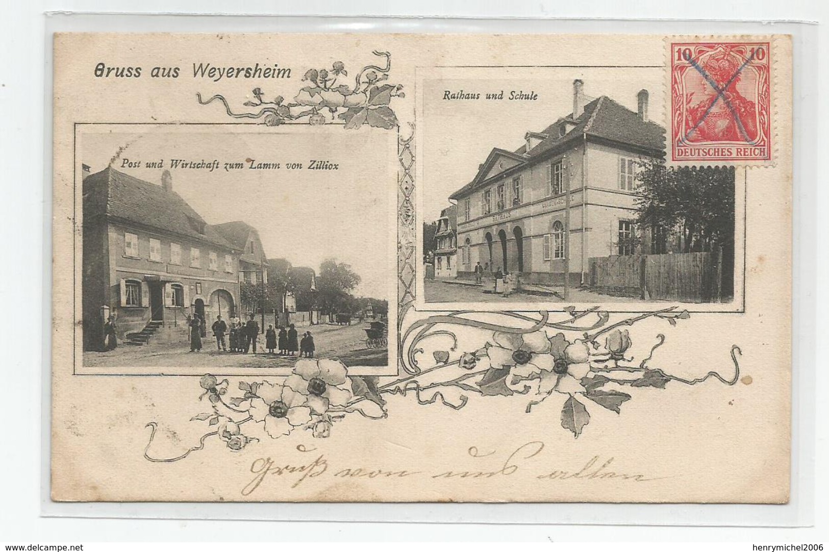 67 Bas Rhin Gruss Aus Weyserheim 1906 Ed Victors Kunstverlag Strassburg - Sonstige & Ohne Zuordnung