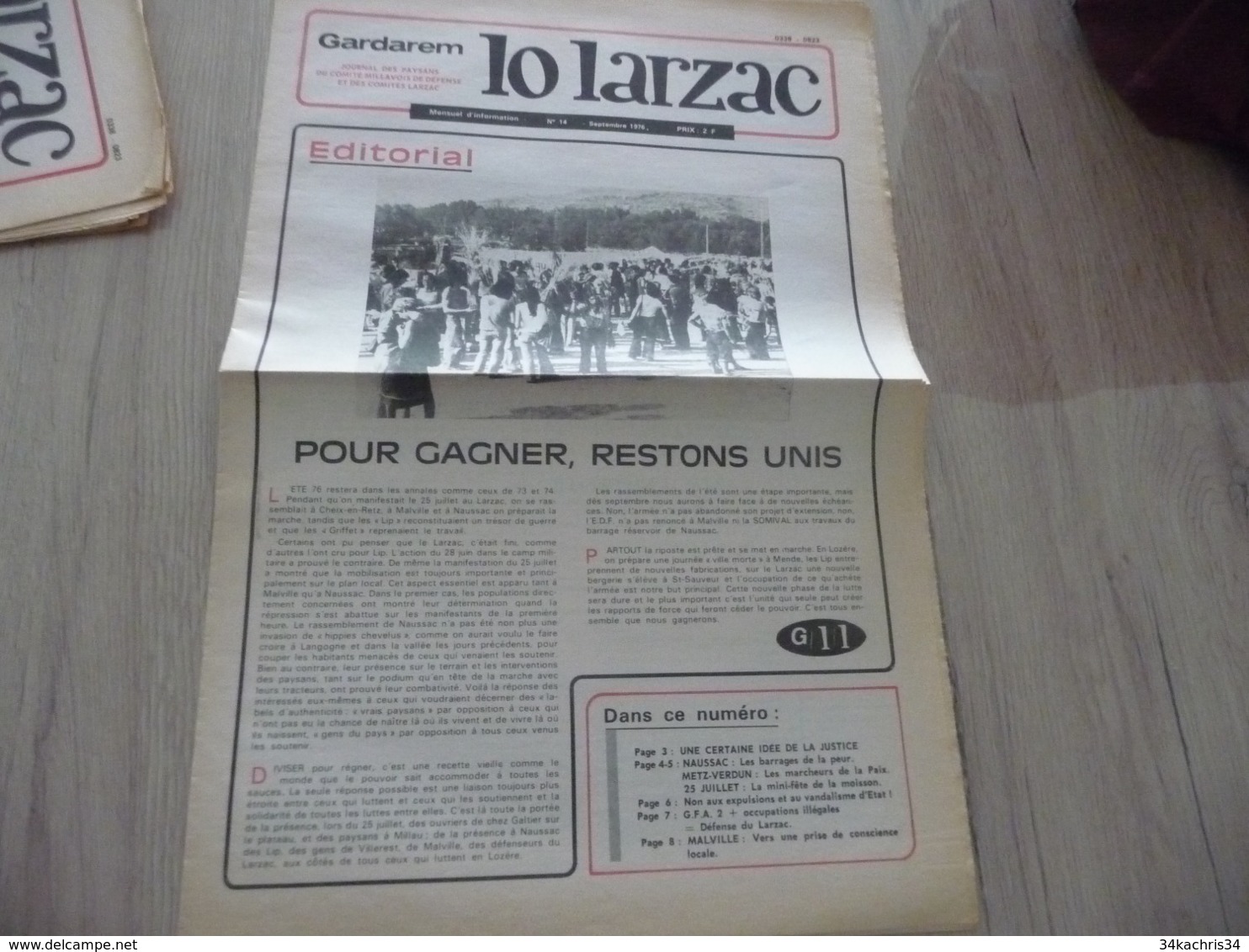 Journal Larzac Défense Du Larzac Gardarem  Lo Larzac N°11 Septembre 1976 - Languedoc-Roussillon