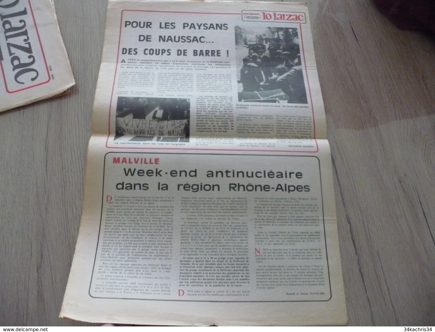 Journal Larzac Défense Du Larzac Gardarem  Lo Larzac N°15 Octobre 1976 - Languedoc-Roussillon