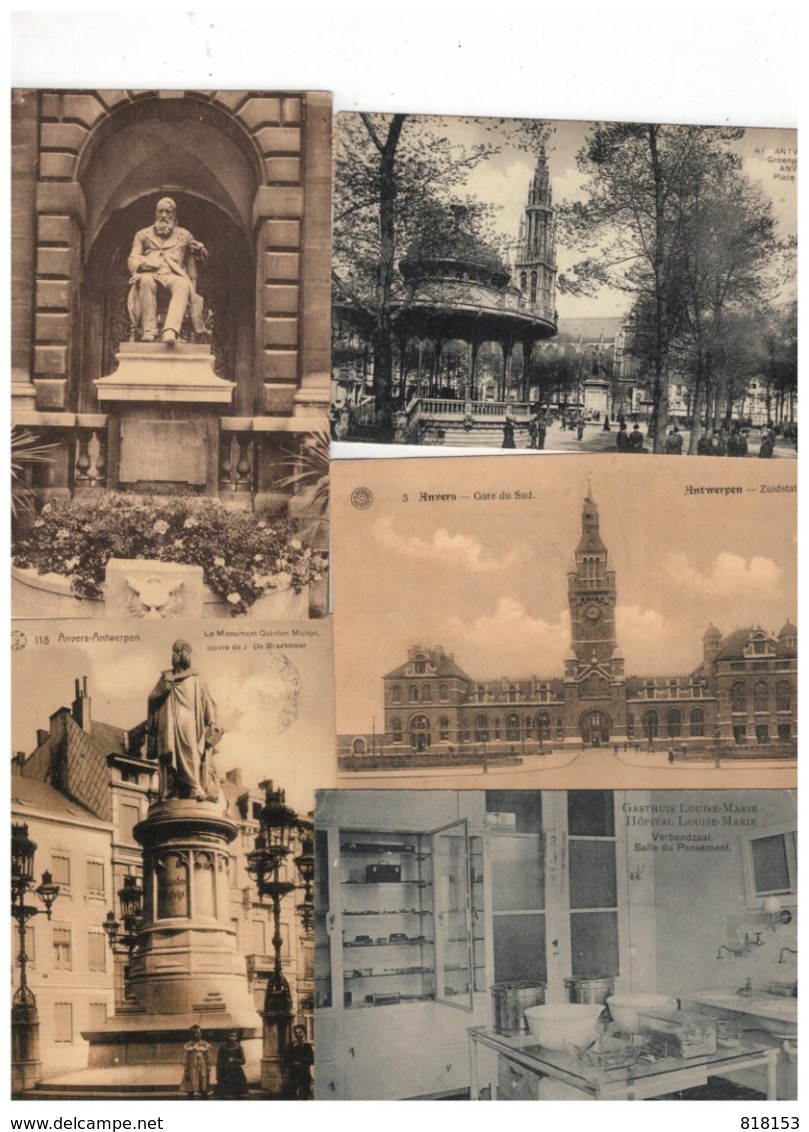 ANTWERPEN  Lot 100 Oude Postkaarten - 100 - 499 Postcards