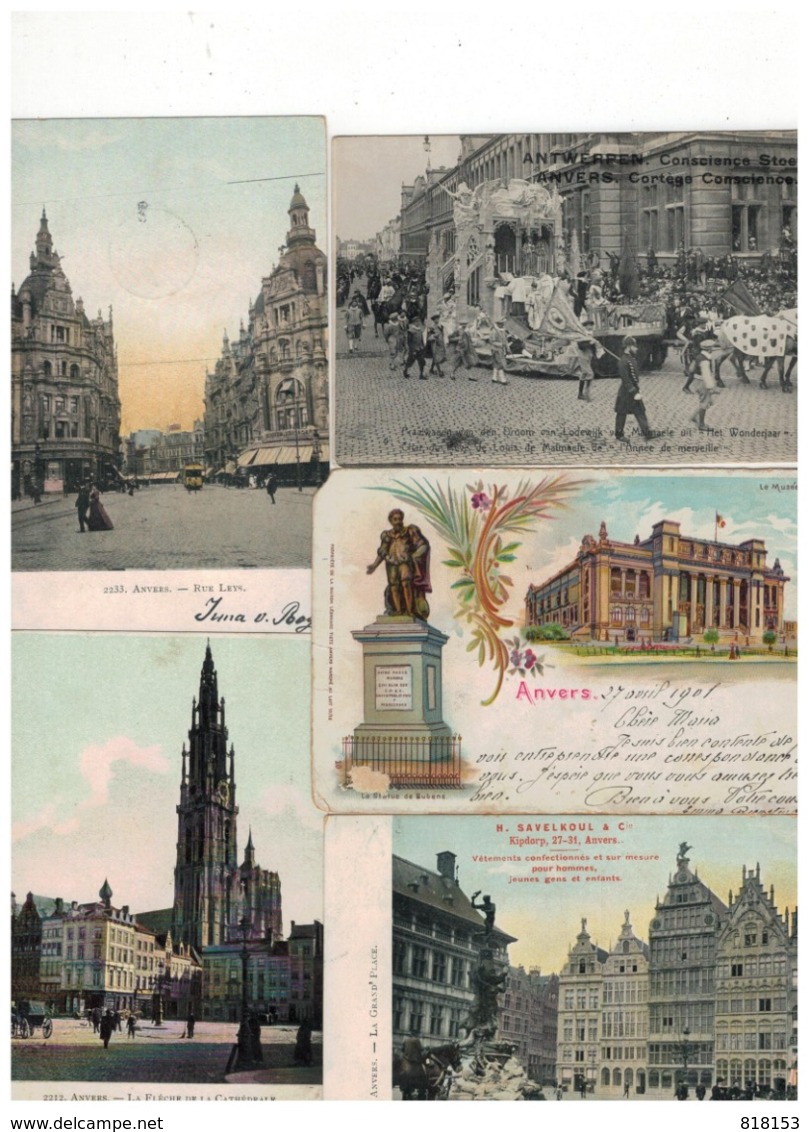 ANTWERPEN  Lot 100 Oude Postkaarten - 100 - 499 Cartoline