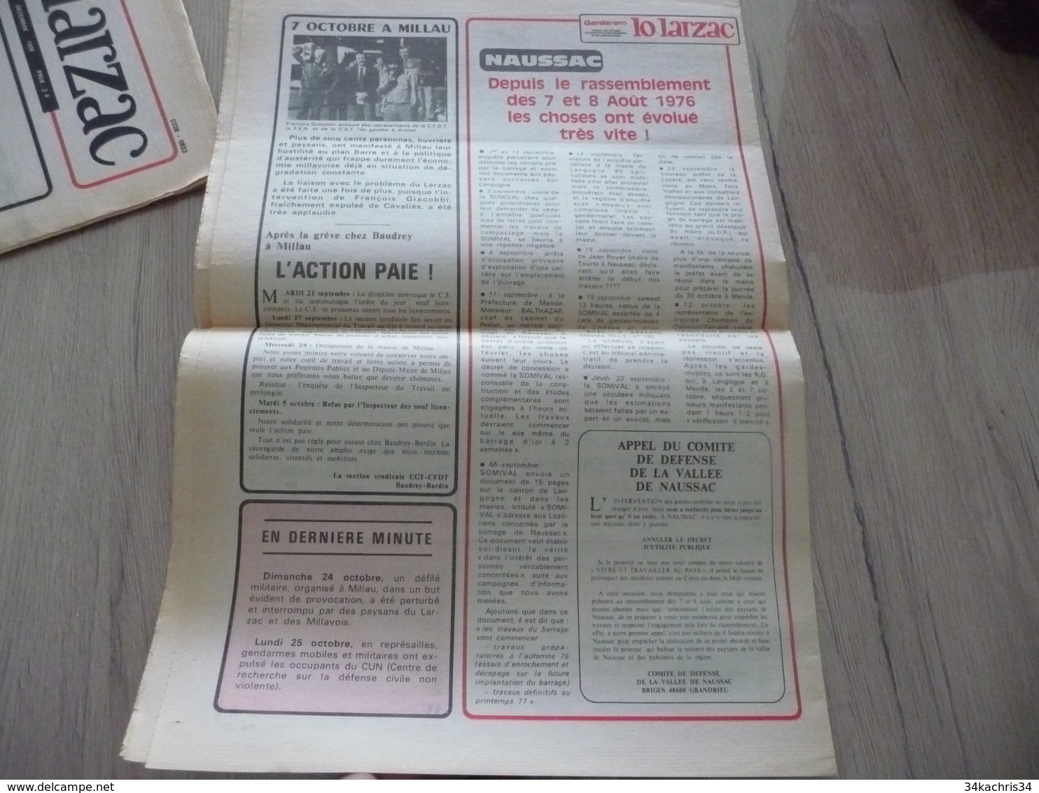 Journal Larzac Défense Du Larzac Gardarem  Lo Larzac N°16 Novembre  1976 - Languedoc-Roussillon